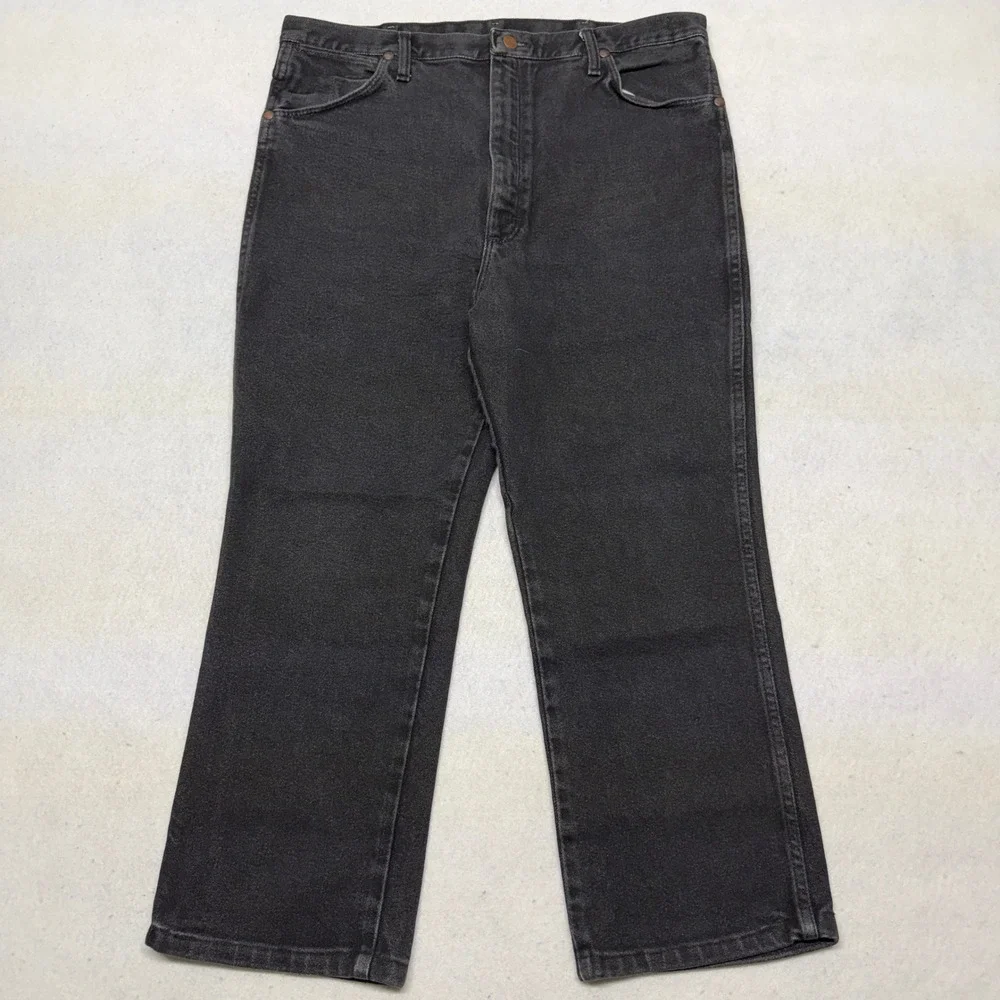 Vintage Wrangler 938BLK Cowboy Cut Jeans‎ Denim Western Faded Black Mens 38x34